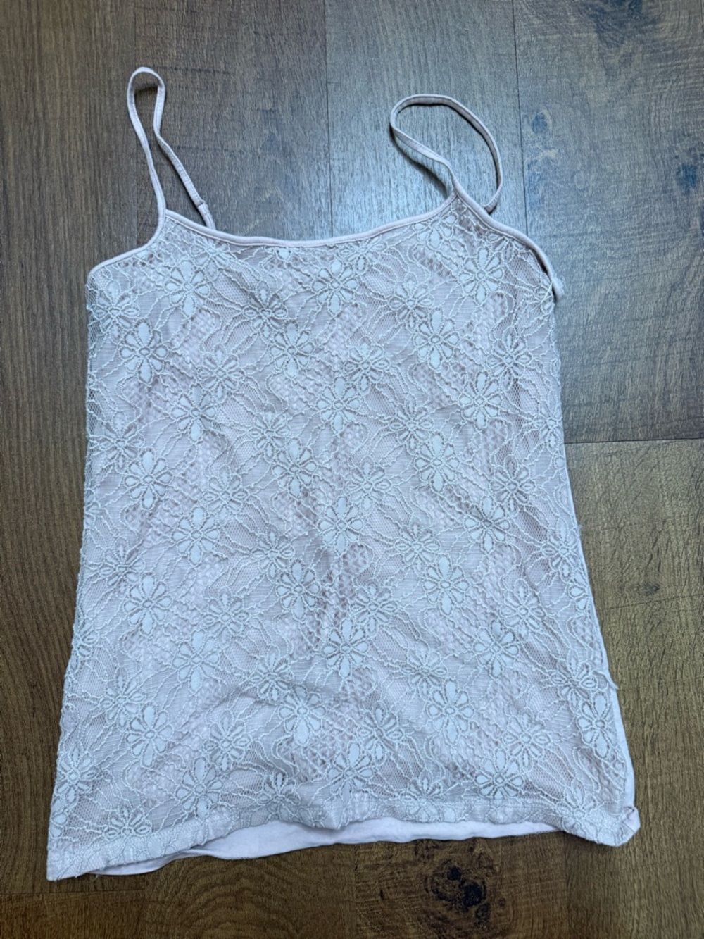 Ann Taylor Blush Pink Floral Lace Camisole